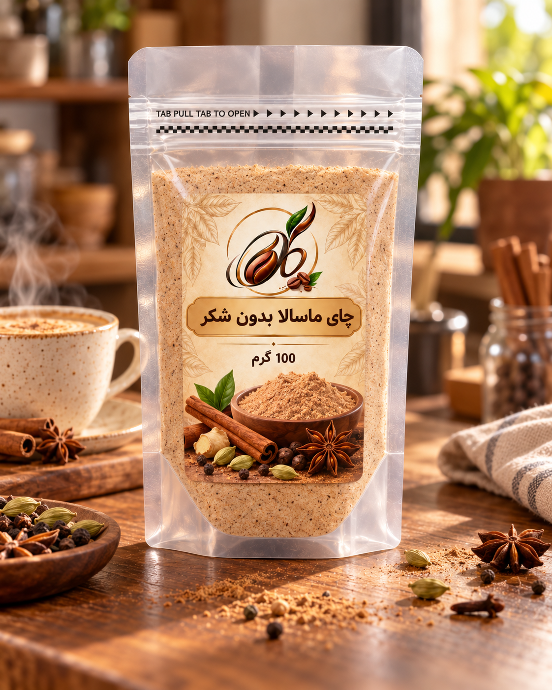 چای ماسالا بدون شکر